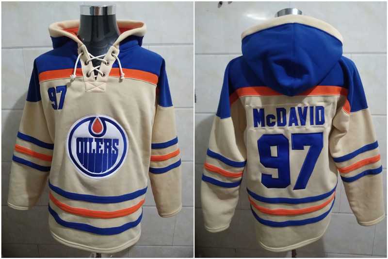 Edmonton Oilers 97 Connor Mcdavid Cream All Stitched Pullover Hoodie,We sell and wholesale Edmonton Oilers 97 Connor Mcdavid Cream All Stitched Pullover Hoodie on line form chian!